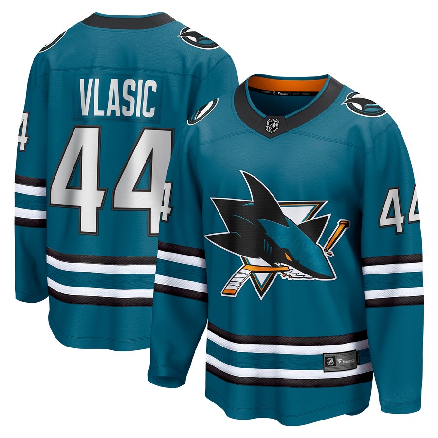 Men's San Jose Sharks Marc-Edouard Vlasic Fanatics Branded Teal Home Breakaway Player Jersey - Jersey
