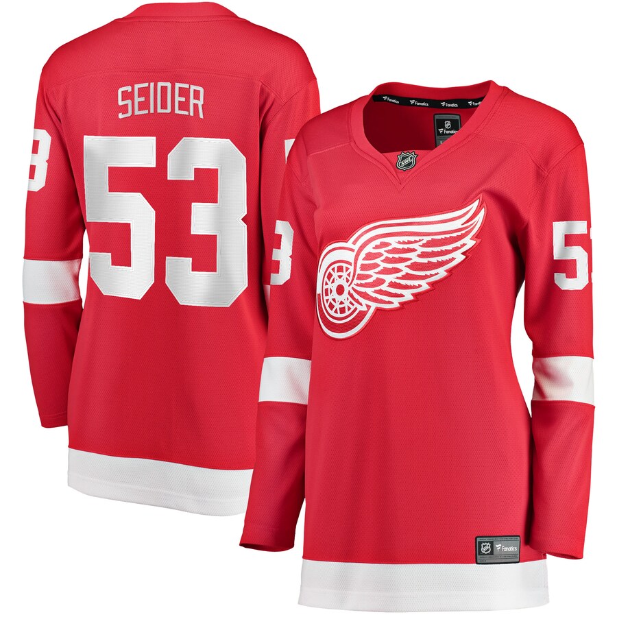 Women's Detroit Red Wings Moritz Seider Fanatics Branded Red Home Breakaway Player Jersey - Jersey