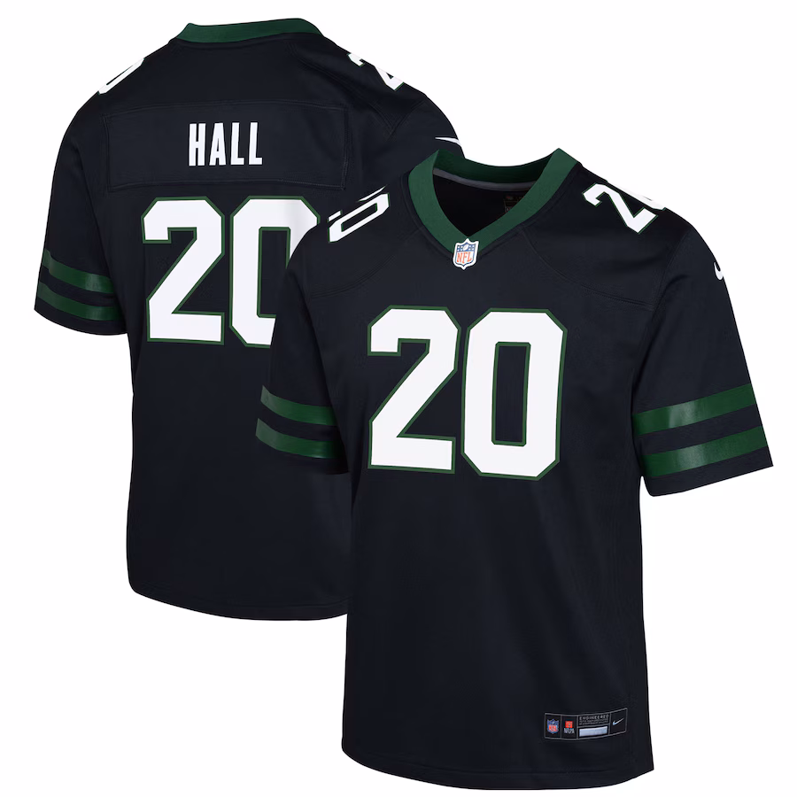 Youth New York Jets Breece Hall Nike Legacy Black Alternate Game Jersey - Jersey