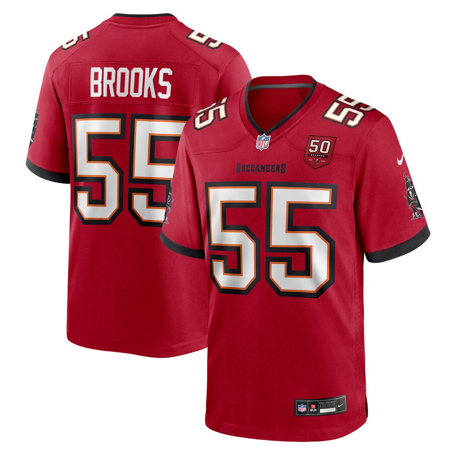 Men's Tampa Bay Buccaneers Derrick Brooks Nike Red 50th Season Team Game Jersey - Jersey