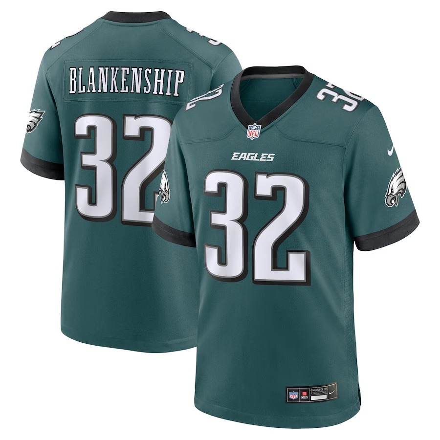 Men's Philadelphia Eagles Reed Blankenship Nike Midnight Green Team Game Jersey - Jersey