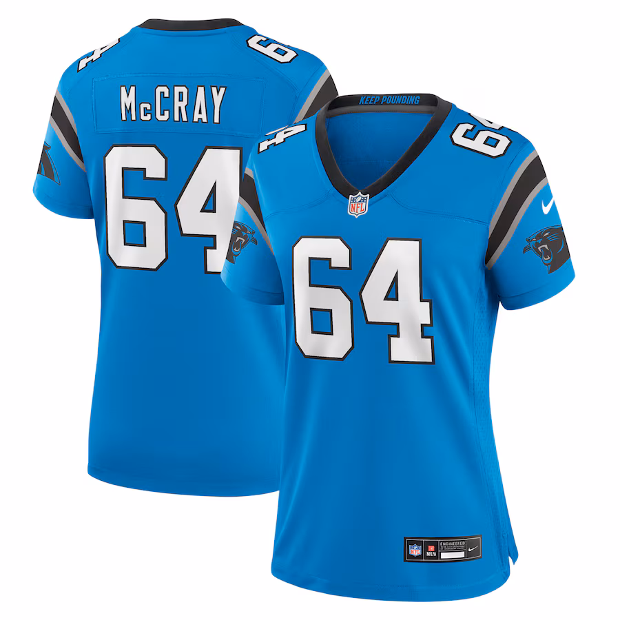 Women's Carolina Panthers Justin McCray Nike Blue Alternate Game Jersey - Jersey