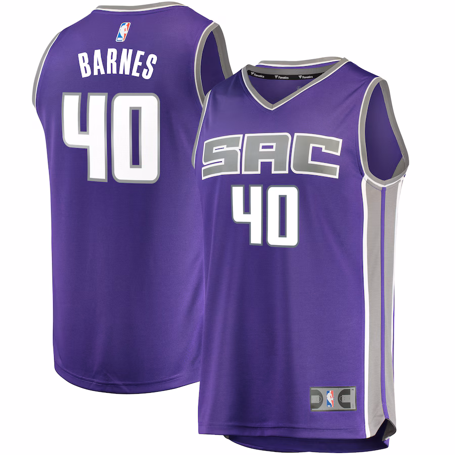 Men's Sacramento Kings Harrison Barnes Fanatics Purple Fast Break Replica Jersey - Icon Edition - Jersey