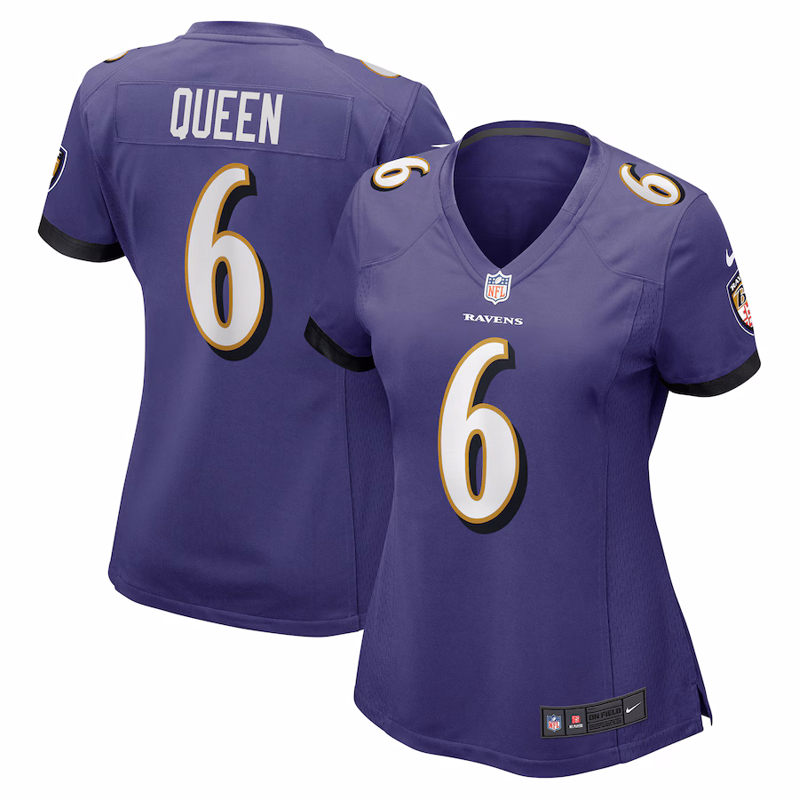 Women's Baltimore Ravens Patrick Queen Nike Purple Game Player Jersey - Jersey
