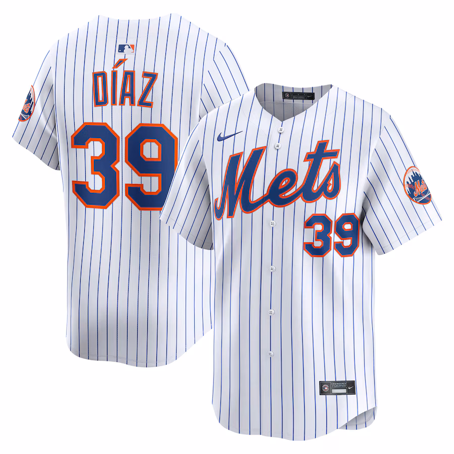 Men's New York Mets Edwin Díaz Nike White Home Limited Player Jersey - Jersey