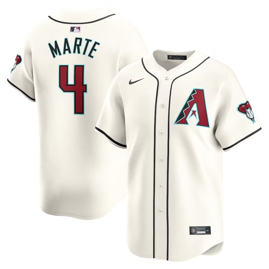 Men's Arizona Diamondbacks Ketel Marte Nike White Home Limited Player Jersey - Jersey