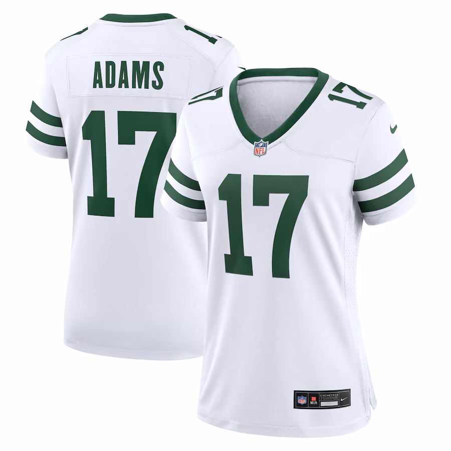 Women's New York Jets Davante Adams Nike Legacy White Game Jersey - Jersey