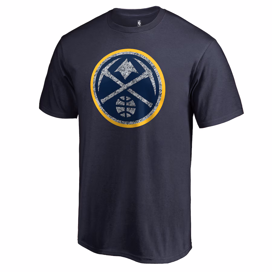 Men's Denver Nuggets Navy Static Logo T-Shirt - Jersey