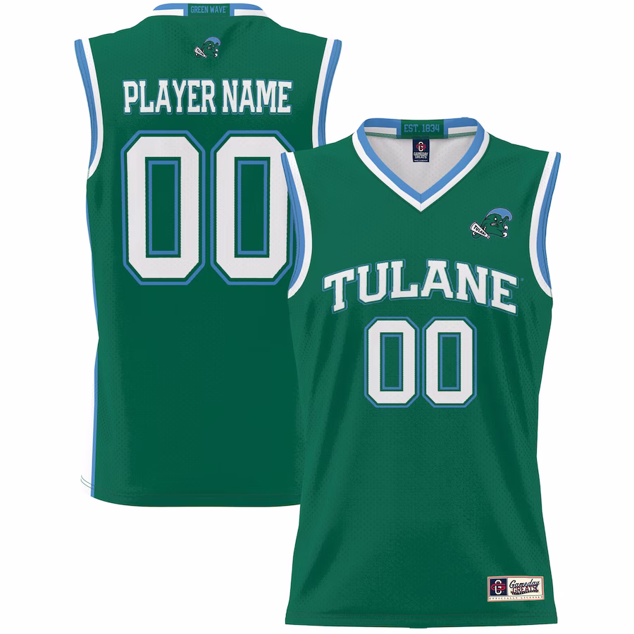 Tulane Green Wave GameDay Greats Unisex  Lightweight NIL Pick-A-Player Basketball Jersey - Green - Jersey