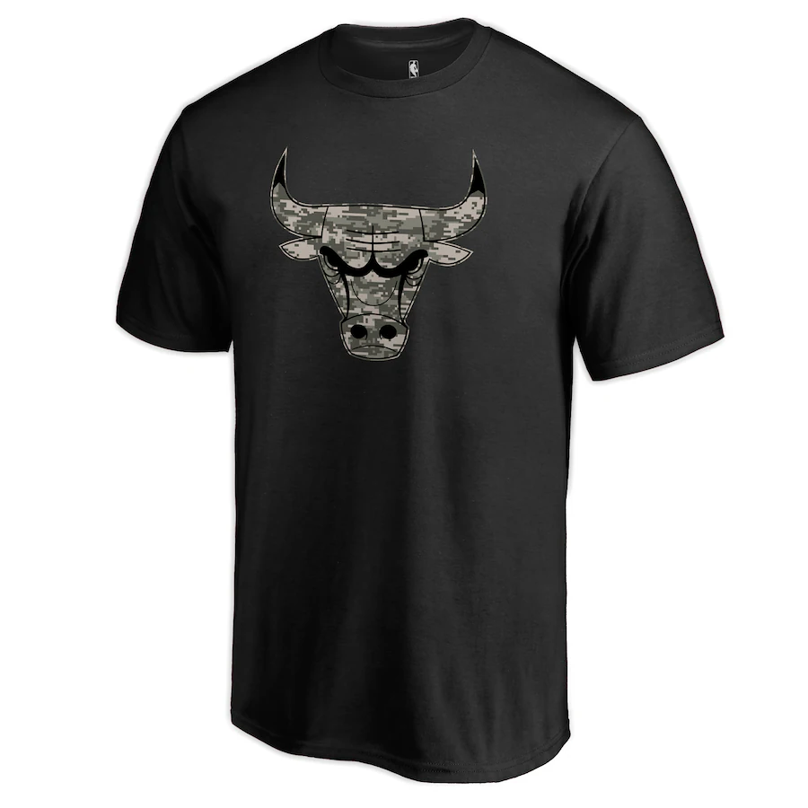 Men's Chicago Bulls Black Cloak Camo T-Shirt - Jersey