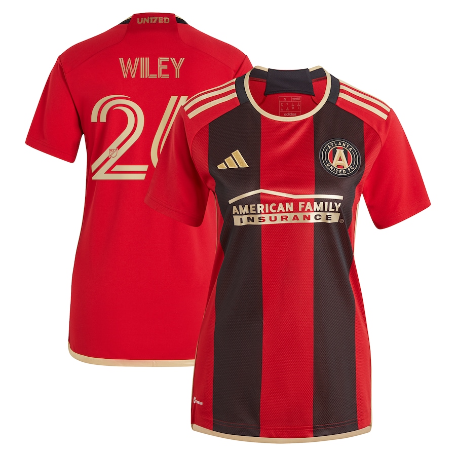 Women's Atlanta United FC Caleb Wiley adidas Black 2024 The17's Kit Replica Player Jersey - Jersey