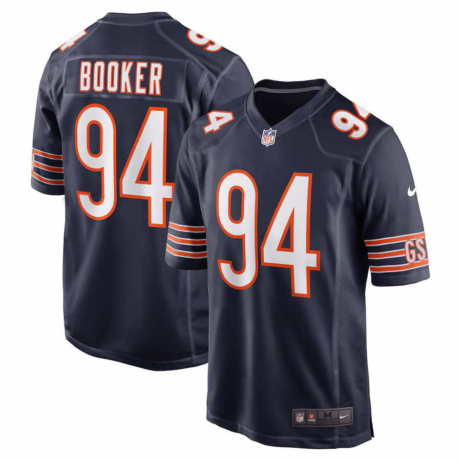 Men's Chicago Bears Austin Booker Nike Navy Game Jersey - Jersey