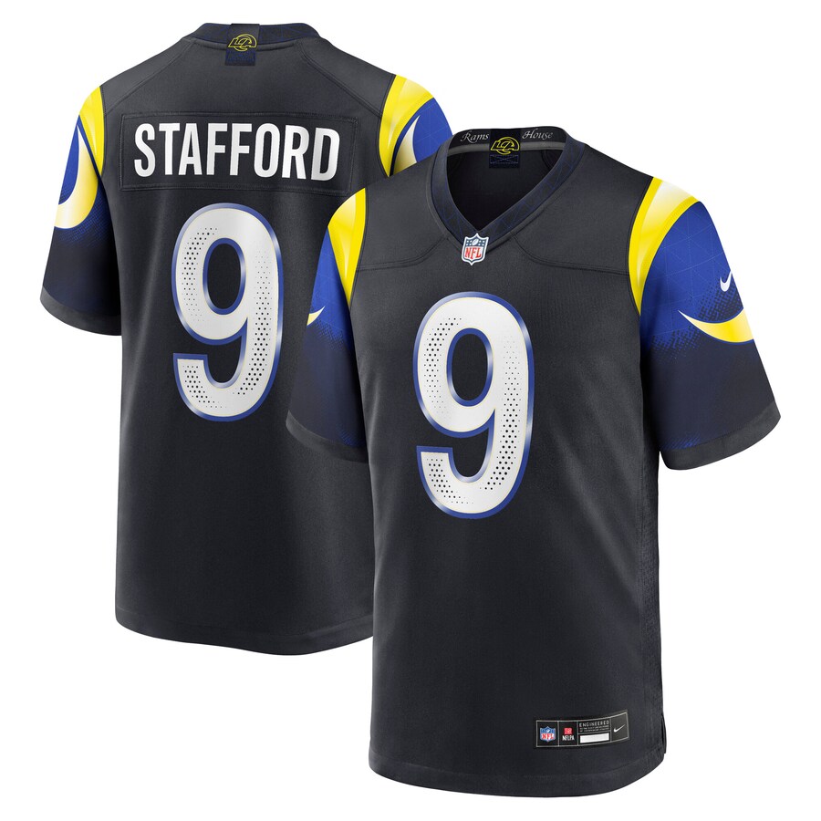 Men's Los Angeles Rams Matthew Stafford Nike Midnight Blue 2025 Rivalries Collection Game Jersey - Jersey