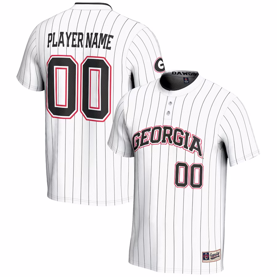 Georgia Bulldogs GameDay Greats Youth NIL Pick-A-Player Lightweight Softball Jersey - White - Jersey
