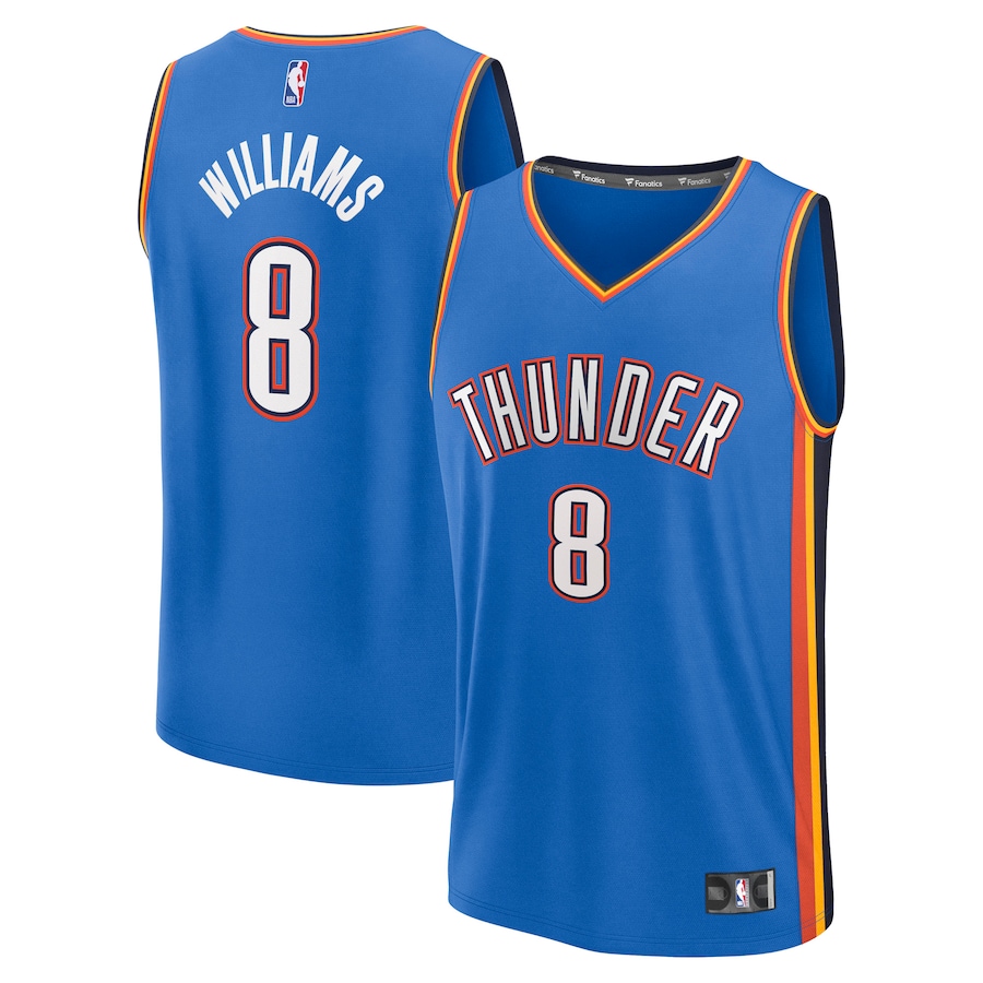 Men's Oklahoma City Thunder Jalen Williams Fanatics Blue Fast Break Replica Player Jersey - Icon Edition - Jersey