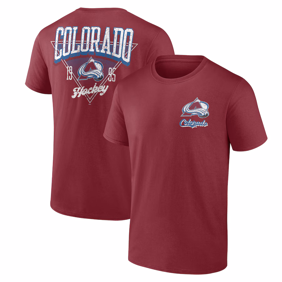 Men's Colorado Avalanche Burgundy Never Over T-Shirt - Jersey