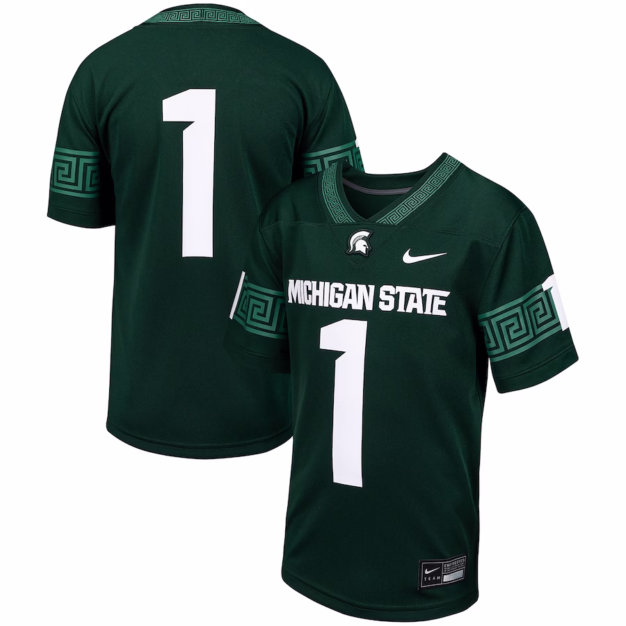 # Michigan State Spartans Nike Youth Football Game Jersey - Green - Jersey