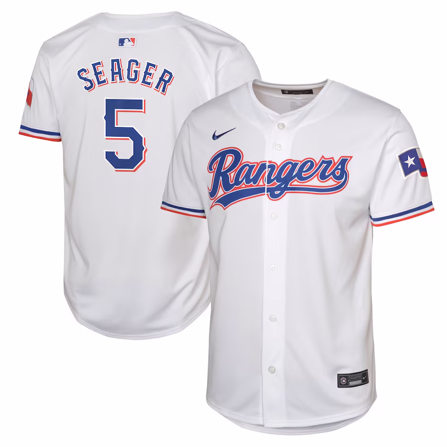 Youth Texas Rangers Corey Seager Nike White Home Limited Player Jersey - Jersey