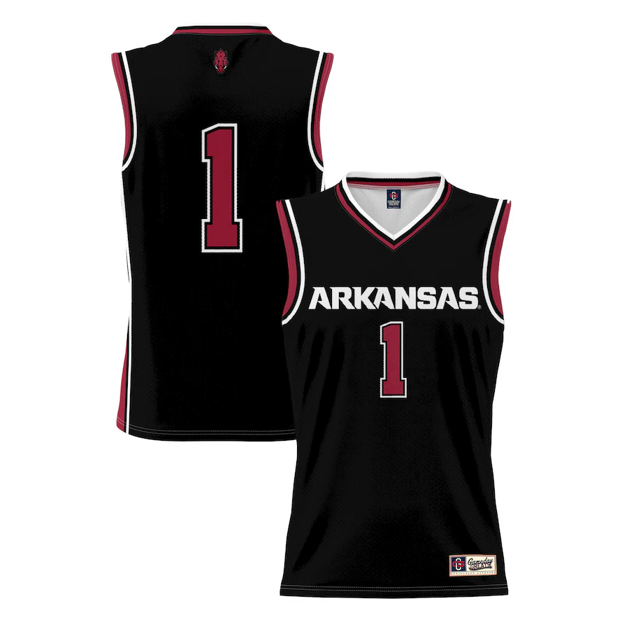 #1 Arkansas Razorbacks GameDay Greats Youth Lightweight Basketball Jersey - Black - Jersey