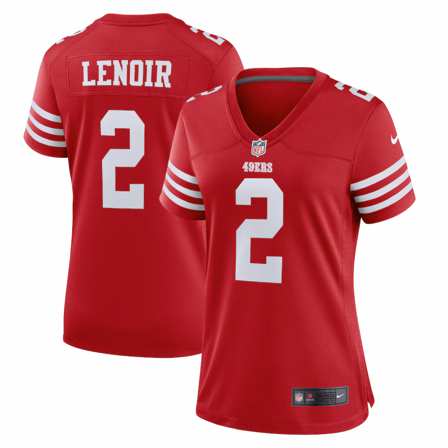 Women's San Francisco 49ers Deommodore Lenoir Nike  Scarlet  Game Jersey - Jersey