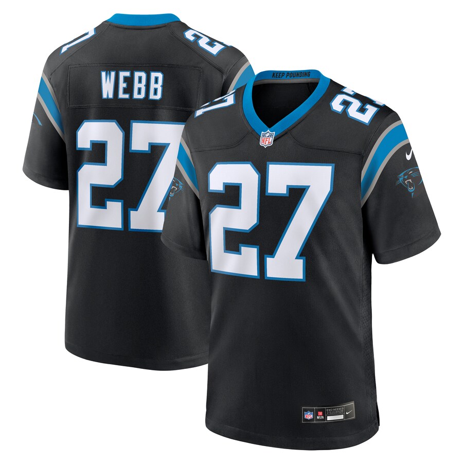 Men's Carolina Panthers Sam Webb Nike  Black Team Game Jersey - Jersey