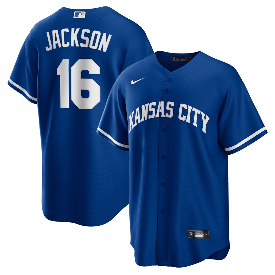 Men's Kansas City Royals Bo Jackson Nike Rush Blue Alternate 2 Replica Jersey - Jersey