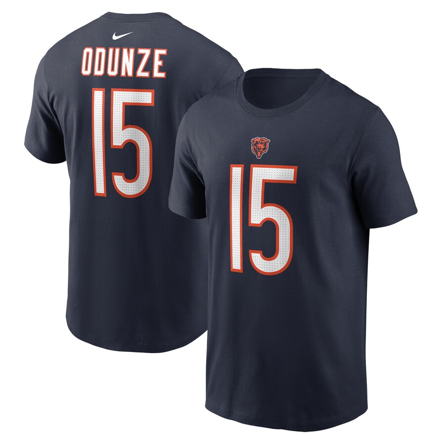 Youth Chicago Bears Rome Odunze Nike Navy 2024 NFL Draft Name & Number T-Shirt - Jersey