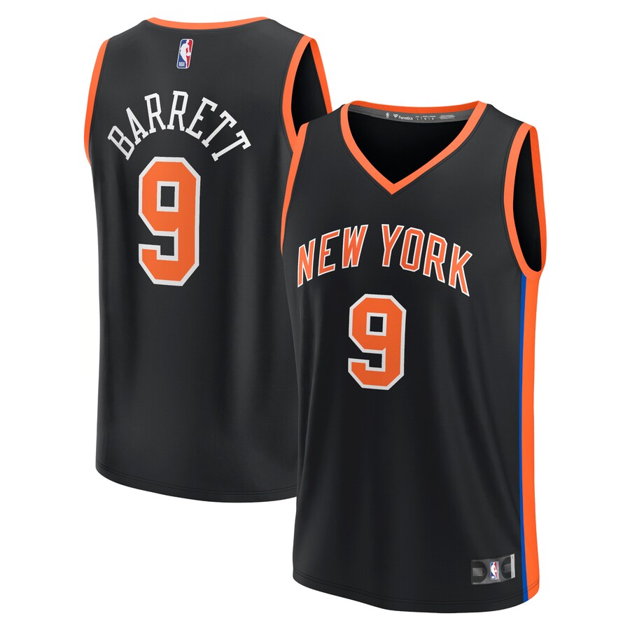 Men's New York Knicks RJ Barrett Fanatics Black Fastbreak Jersey - City Edition - Jersey