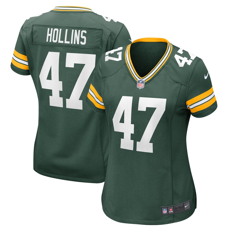 Women's Green Bay Packers Justin Hollins Nike Green Home Game Player Jersey - Jersey