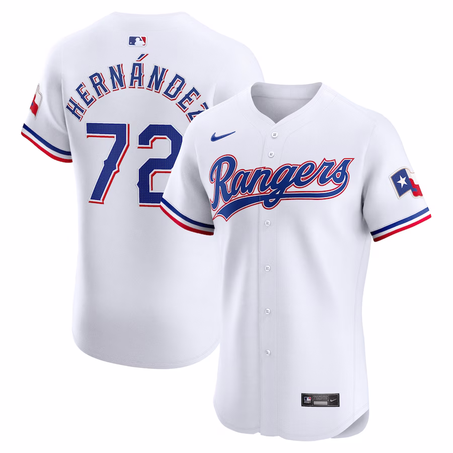 Men's Texas Rangers Jonathan Hernández Nike White Home Elite Player Jersey - Jersey