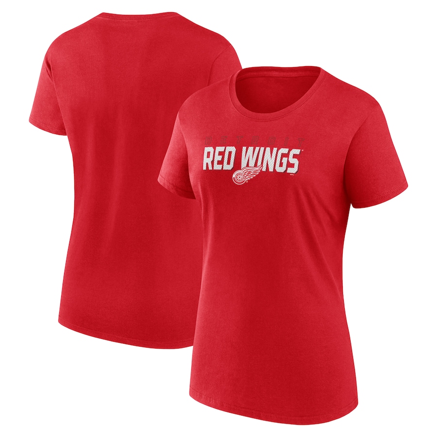 Women's Detroit Red Wings Red Launch Scoop Neck T-Shirt - Jersey