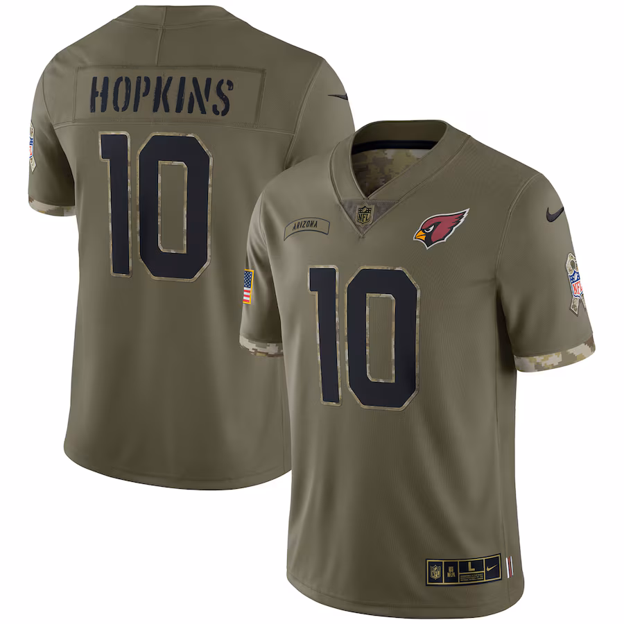 Men's Arizona Cardinals DeAndre Hopkins Nike Olive Salute To Service Limited Jersey - Jersey