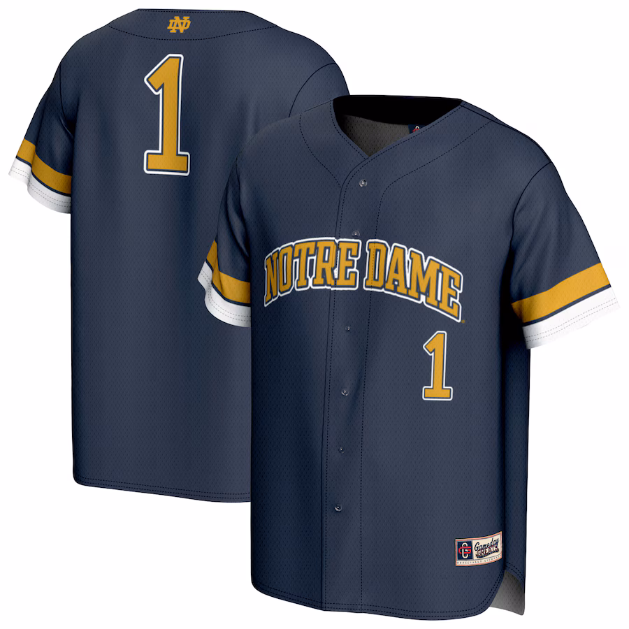 Unisex GameDay Greats  Navy Notre Dame Fighting Irish Pick-A-Player Baseball Fashion Jersey - Jersey