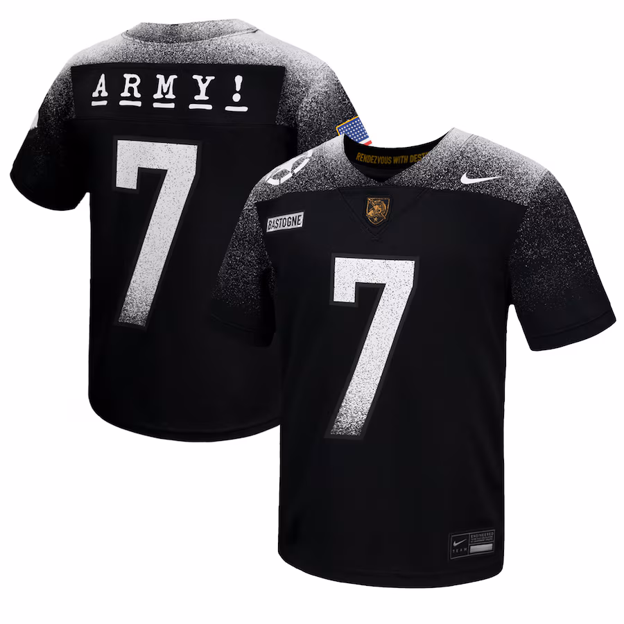 Youth Nike Black Army Black Knights 2024 Rivalry Collection Alternate Replica Football Jersey - Jersey