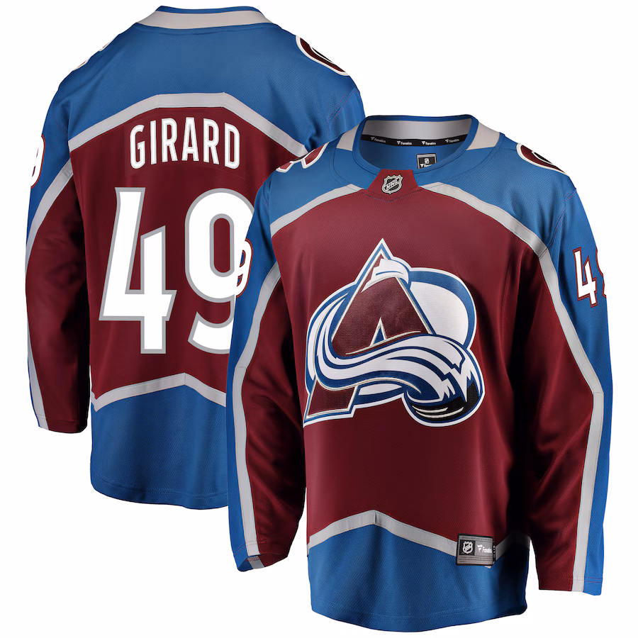 Men's Colorado Avalanche Samuel Girard Fanatics Burgundy Breakaway Player Jersey - Jersey