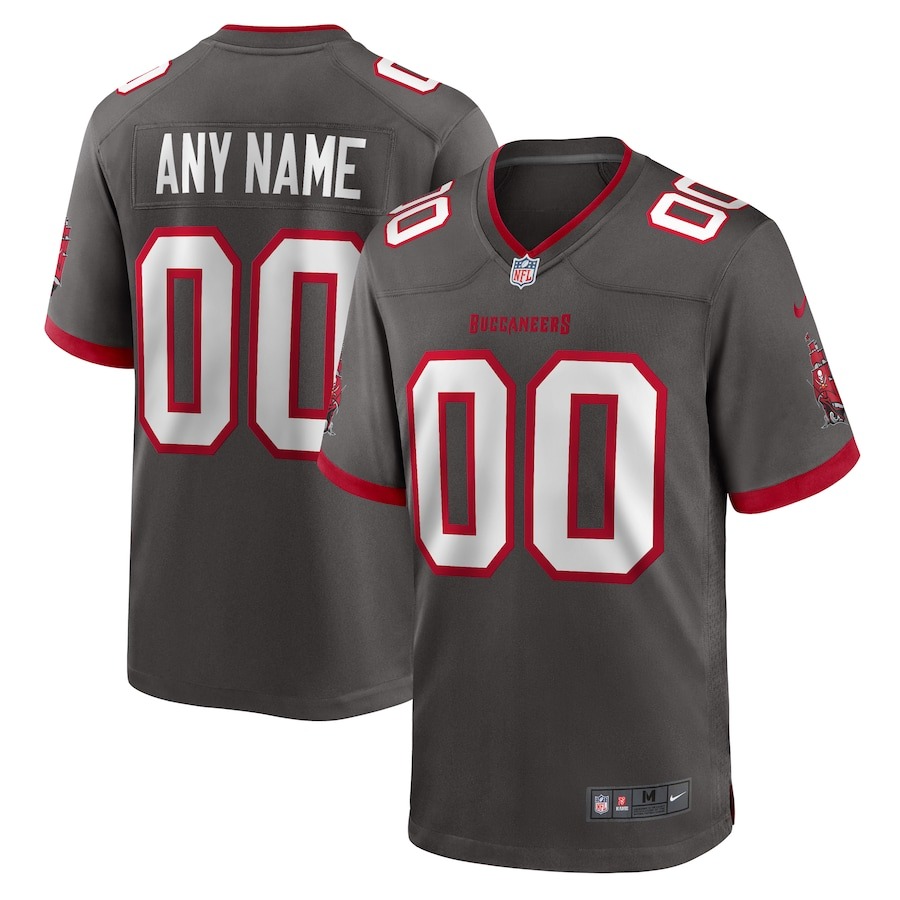 Men's Tampa Bay Buccaneers Nike Pewter Alternate Custom Game Jersey - Jersey