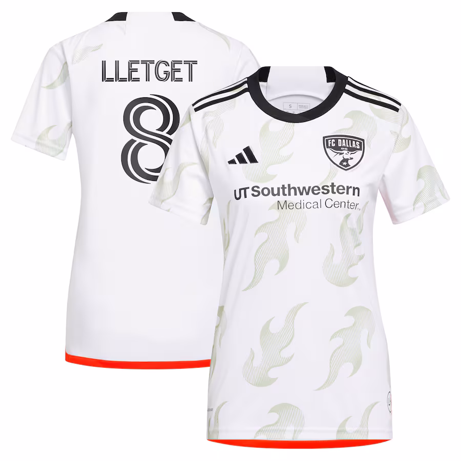 Women's FC Dallas Sebastian Lletget adidas White 2024 Burn Baby Burn Replica Player Jersey - Jersey