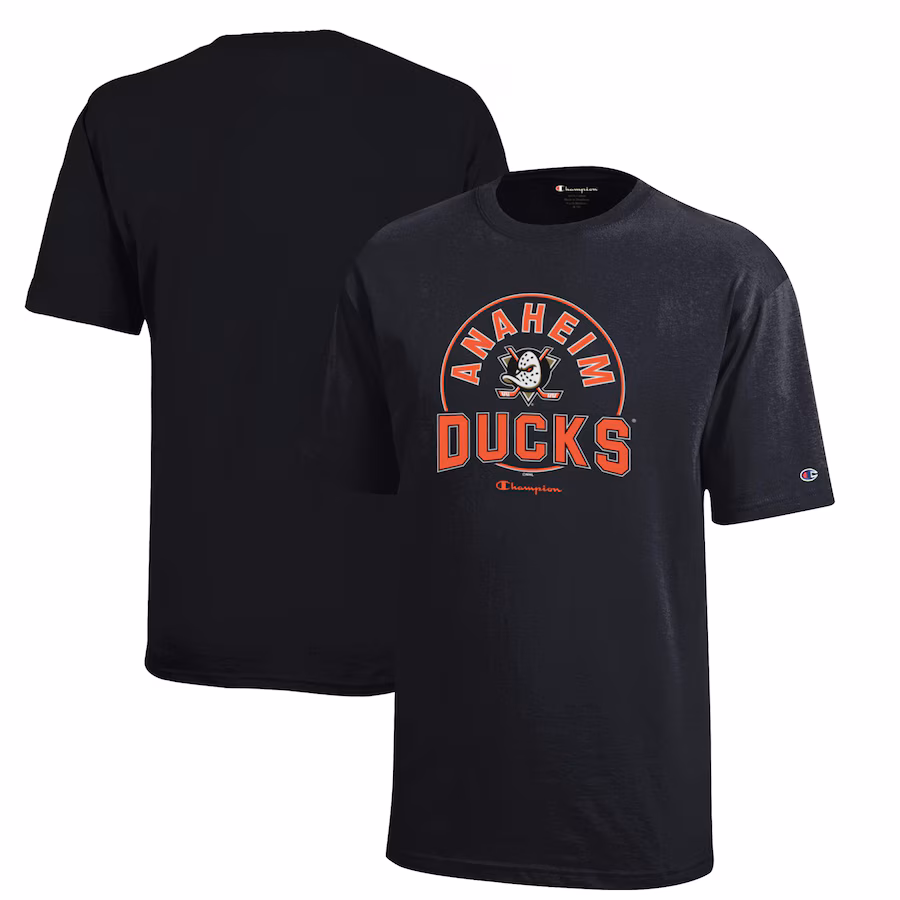 Youth Anaheim Ducks Champion Black Jersey T-Shirt - Jersey