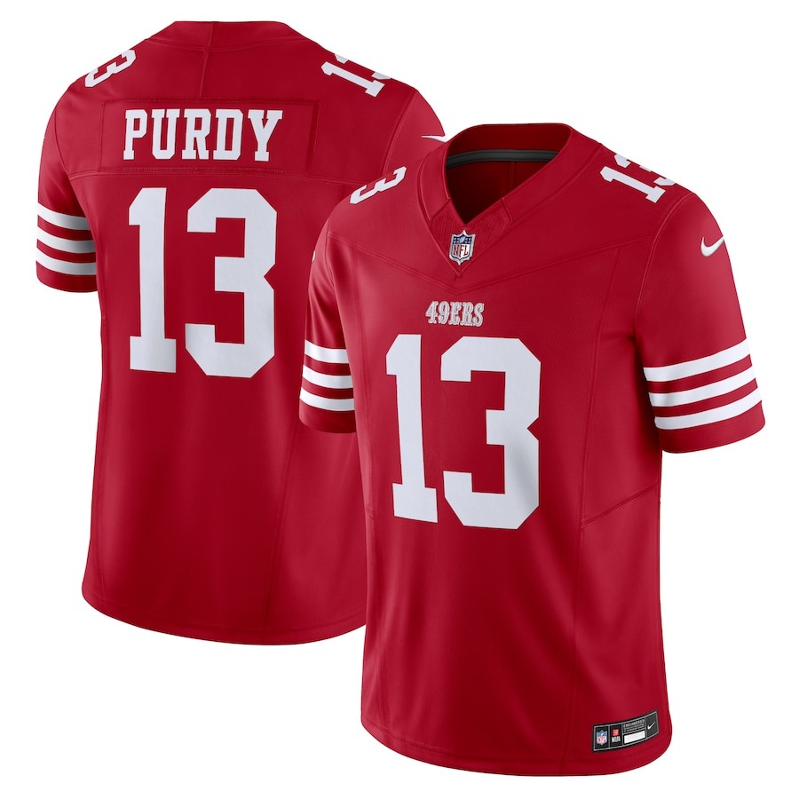 Men's San Francisco 49ers Brock Purdy Nike Scarlet Vapor F.U.S.E. Limited Jersey - Jersey