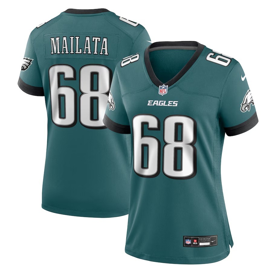Women's Philadelphia Eagles Jordan Mailata Nike Midnight Green Team Game Jersey - Jersey