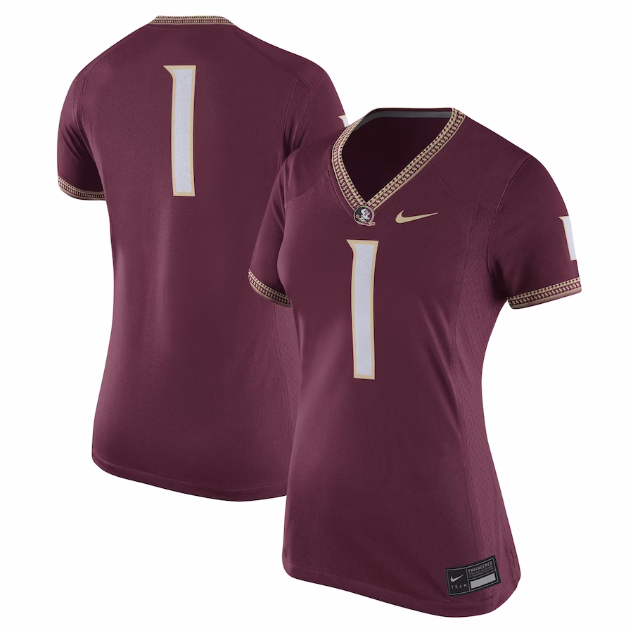 #1 Florida State Seminoles Nike Women's Game Jersey - Garnet - Jersey