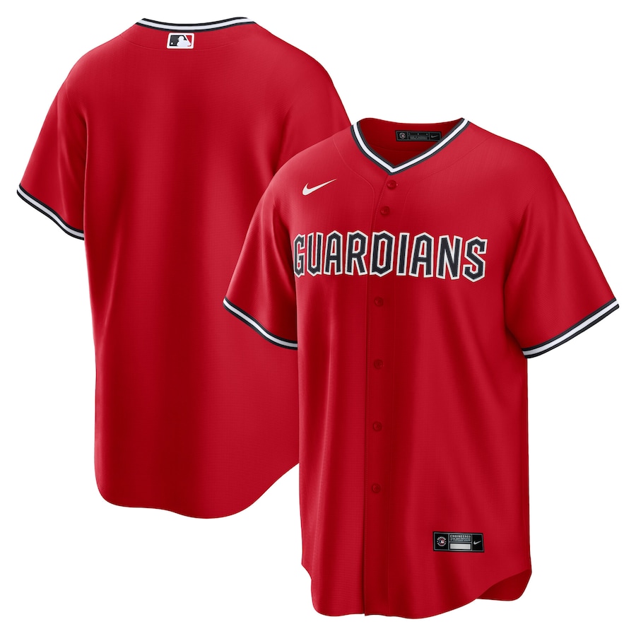 Men's Cleveland Guardians Nike Red Replica 2.0 Alternate Jersey - Jersey