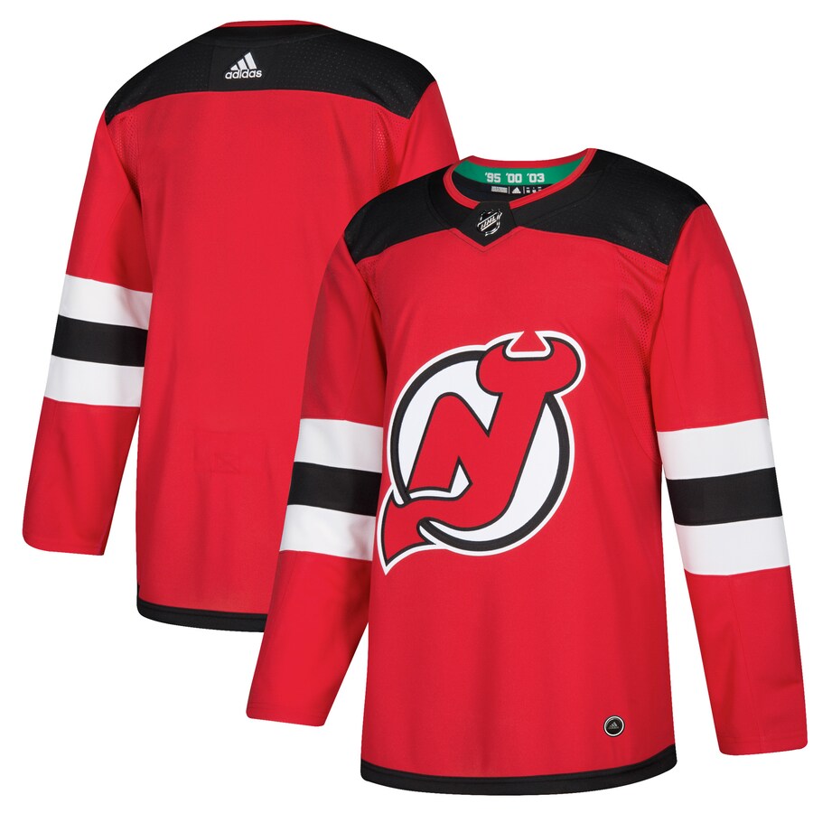 Men's New Jersey Devils adidas Red Home Authentic Blank Jersey - Jersey