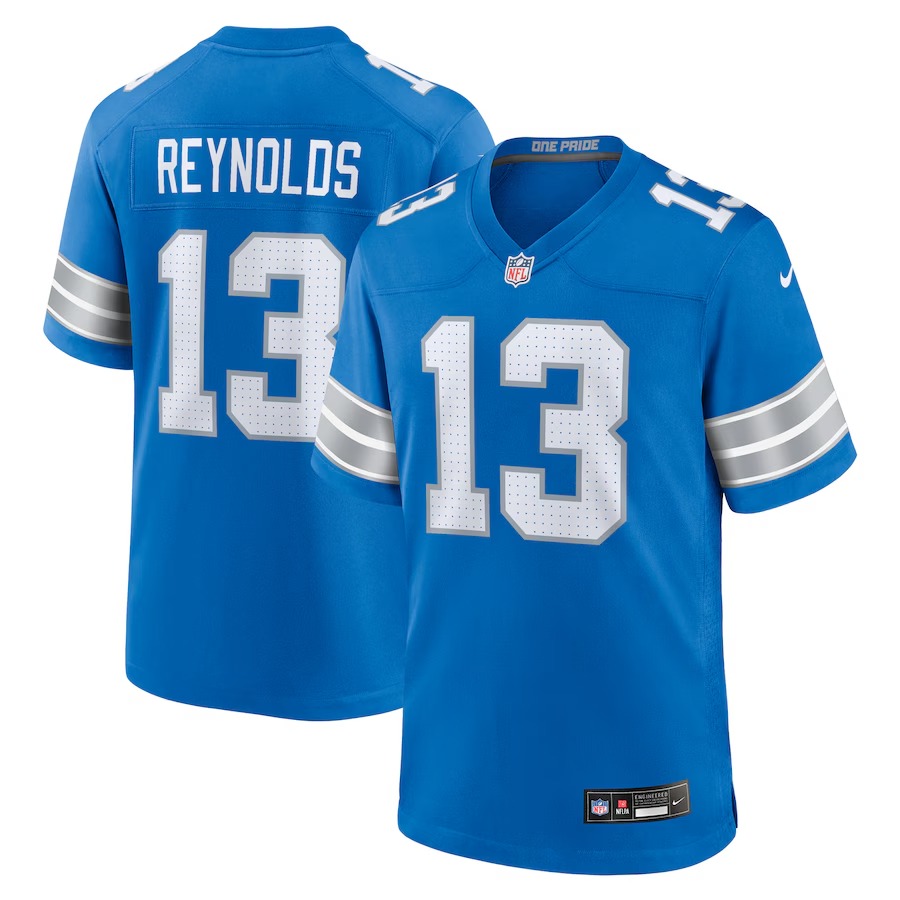 Men's Detroit Lions Craig Reynolds Nike Blue Team Game Jersey - Jersey