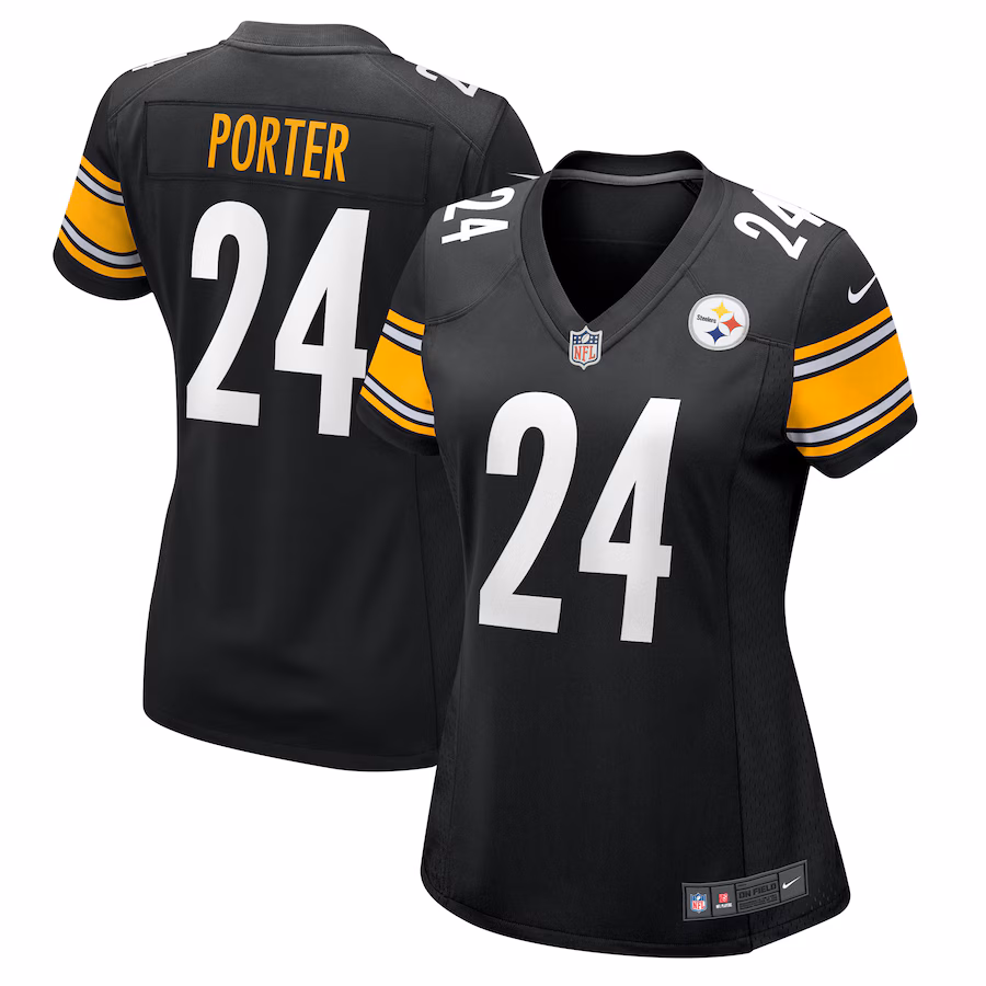 Women's Pittsburgh Steelers Joey Porter Jr. Nike Black Team Game Jersey - Jersey