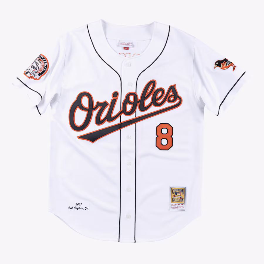 Men's Baltimore Orioles Cal Ripken Jr. White Cooperstown Collection 2001 Authentic Player Jersey - Jersey