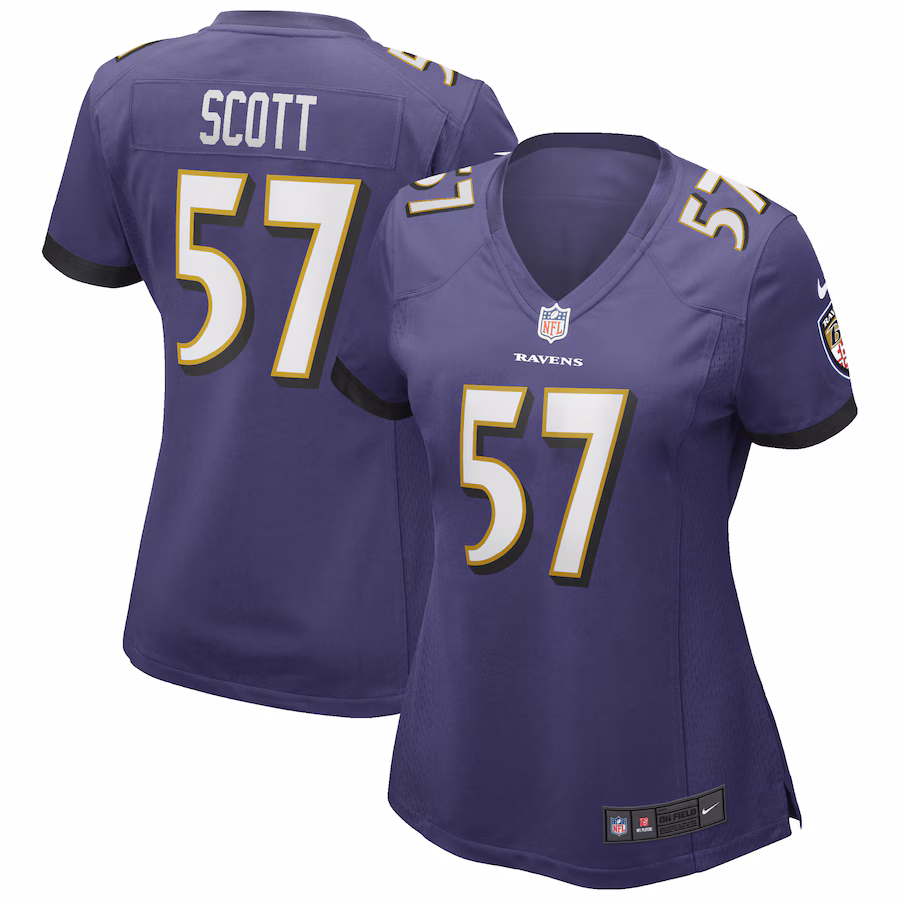 Women's Baltimore Ravens Bart Scott Nike Purple Game Retired Player Jersey - Jersey