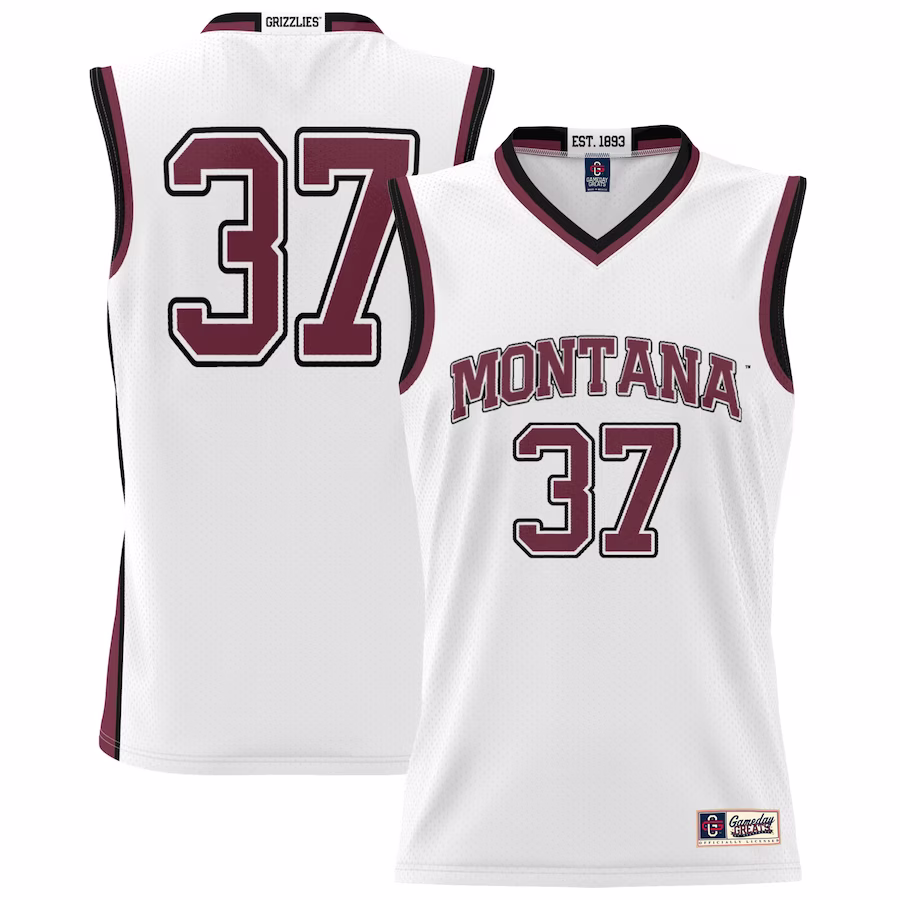 #37 Montana Grizzlies GameDay Greats Youth Lightweight Basketball Jersey - White - Jersey