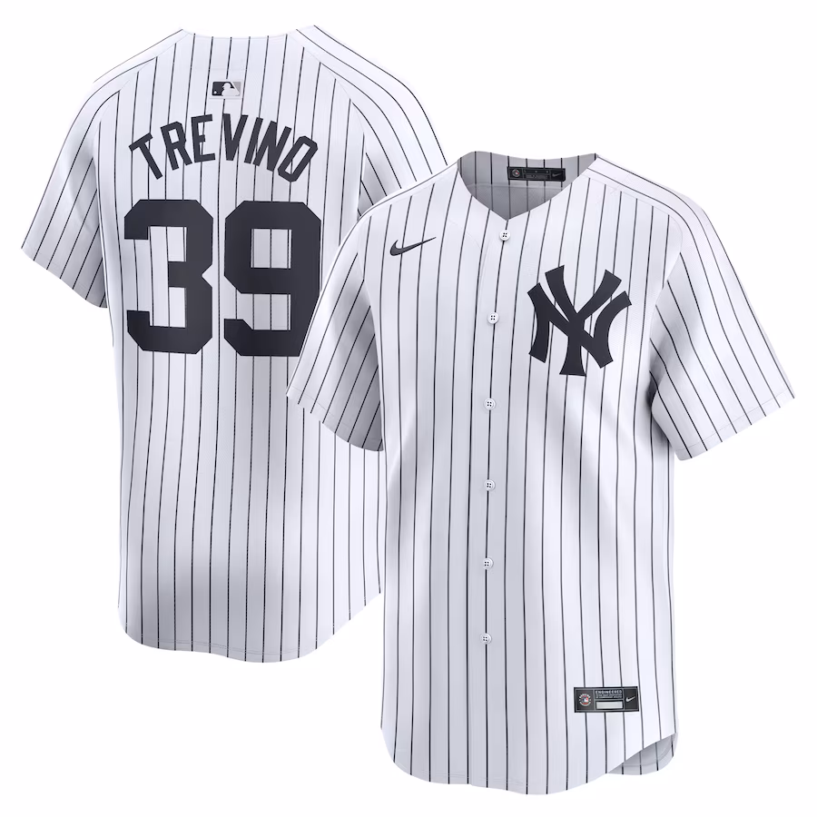 Men's New York Yankees Jose Trevino Nike White Home Limited Player Jersey - Jersey