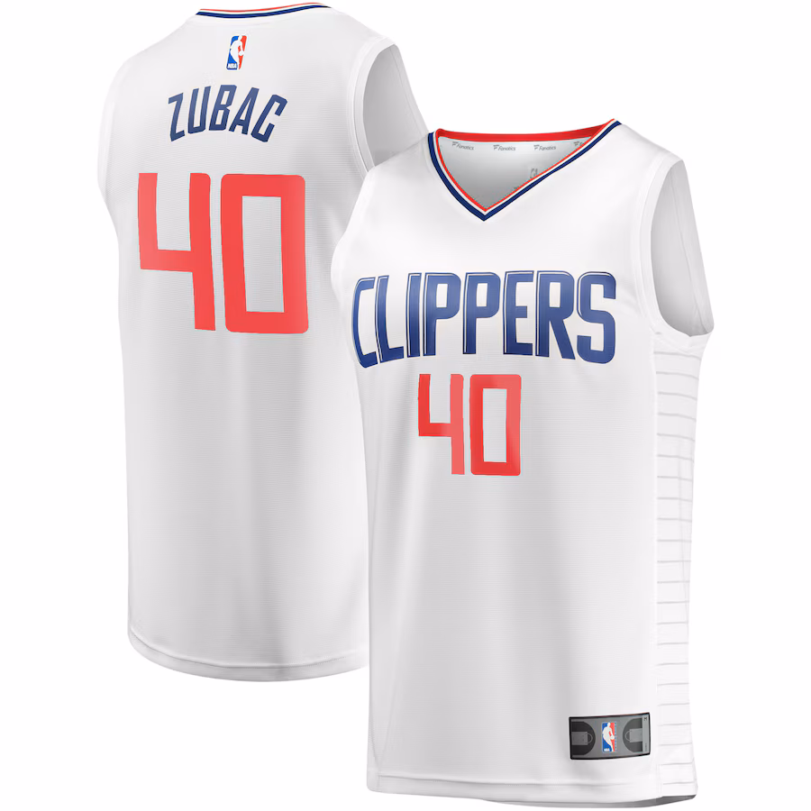 Youth LA Clippers Ivica Zubac Fanatics White Fast Break Player Jersey - Association Edition - Jersey